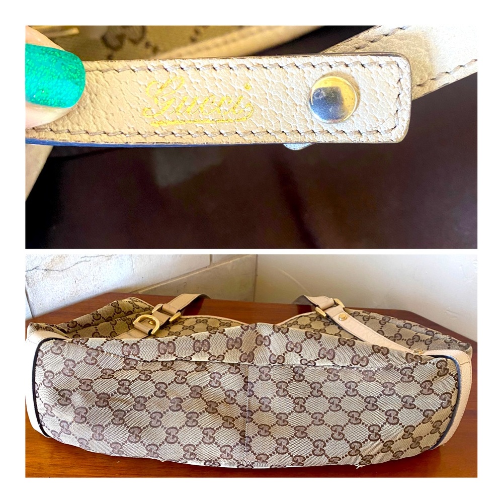 🔥SOLD🔥AUTHENTIC GUCCI SHOULDER BAG CANVAS - Picture 6 of 12